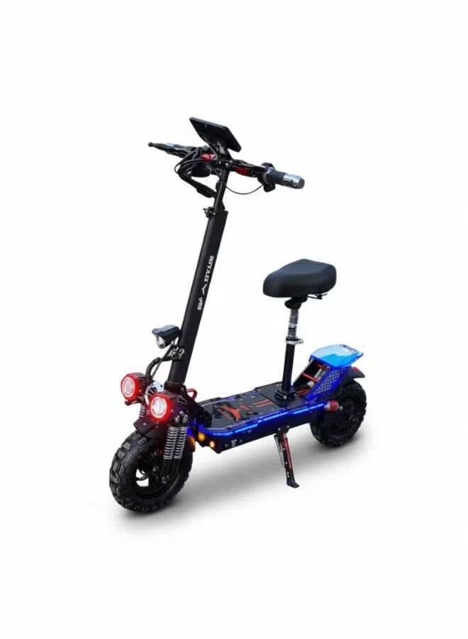 سكوتر الوحش 2026 – سكوتر كهربائي للكبار ببطارية 48 فولت، كفرات تيوبلس 11 إنش، دينمو مزدوج، وشاشة ديجيتال - Image 1